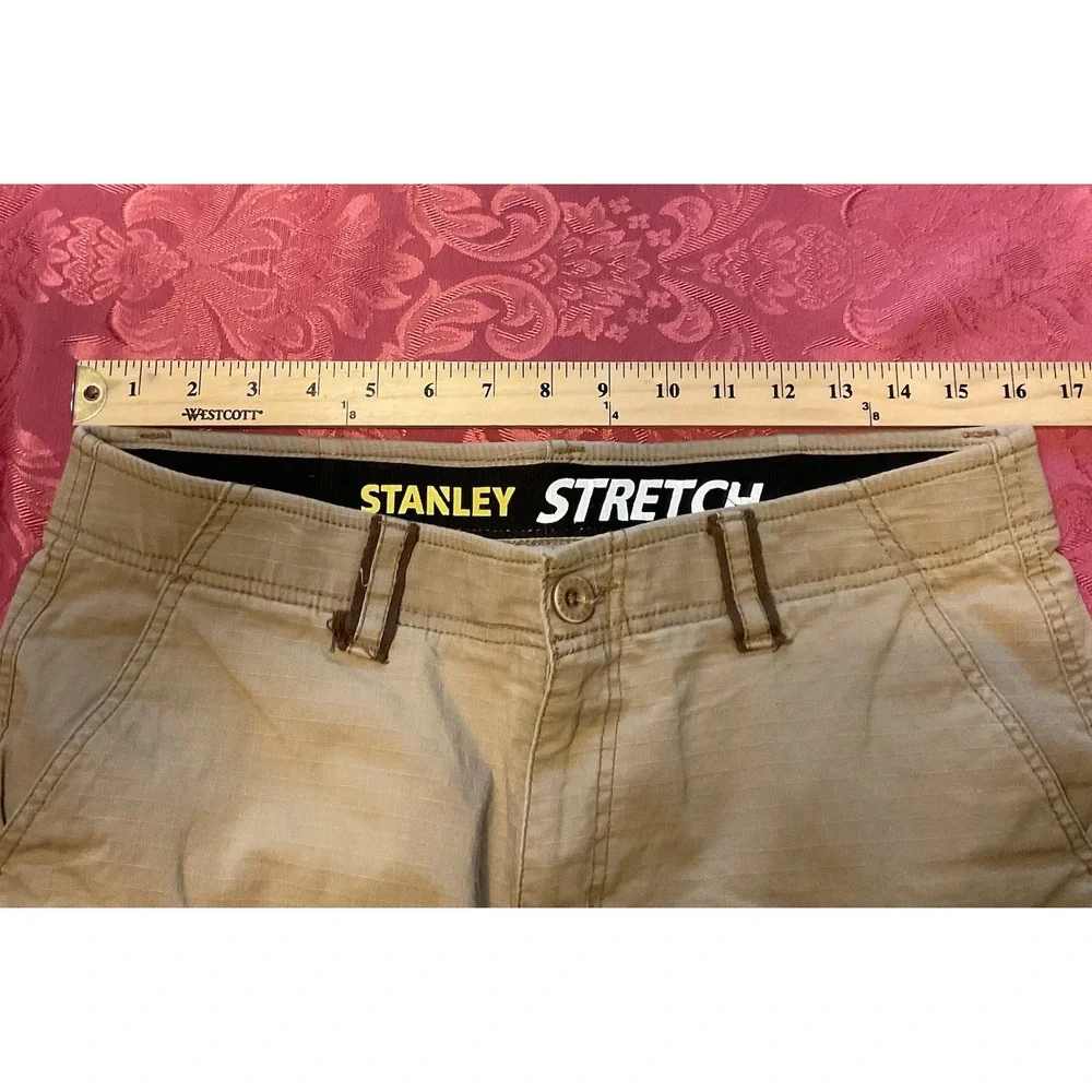 Stanley Men's Sz: 32 Workwear Stretch Tan Brown Khaki Safari‎ Cargo Shorts